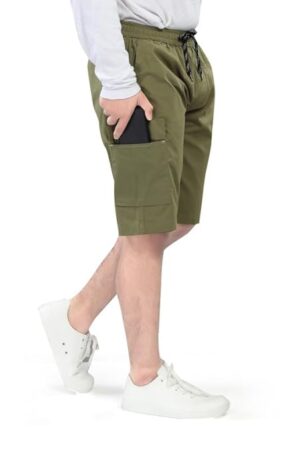 UNOseven Men's Cotton Cargo Capri - Olive, S