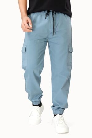 UNOseven Men's Multi Pocket Cargo Cotton Jogger Pant