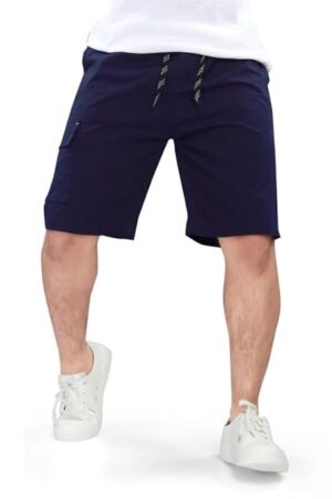 UNOseven Boys Cotton Cargo Capri - Navy Blue, 13-14Y (S)