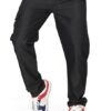UNOseven Men's Denim Multi Pocket Cargo Jogger Pant - Carbon Black