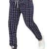 UNOseven Men's Printed Cotton Jogger Pant - Navy
