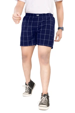 UNOseven Boys Regular Cotton Printed Boxer Shorts - Navy, 13-14Y (S)