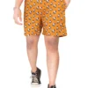 UNOseven Boys Cotton Printed Shorts - Orange