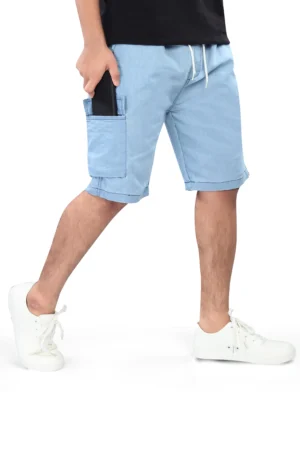 UNOseven Men's Denim Cargo Capri - Blue, L